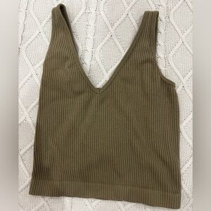Ribbed Tan Knit Crop top